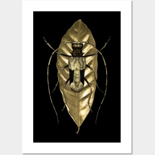 Gold Insect Posters and Art